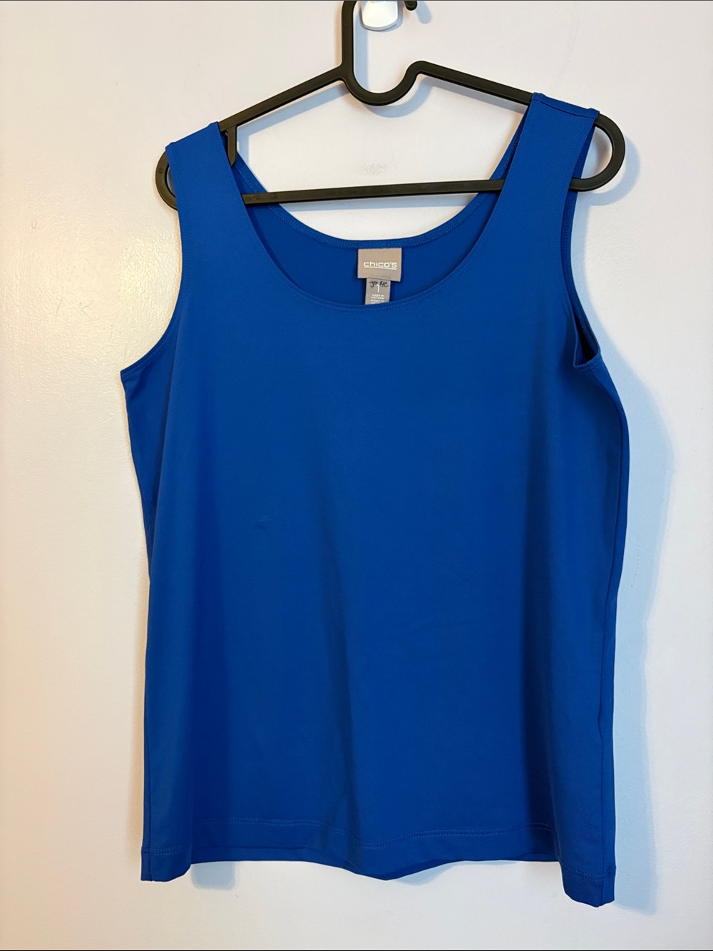 Chico’s Royal Blue Slinky Silky Tank Top size 1 (M/8)